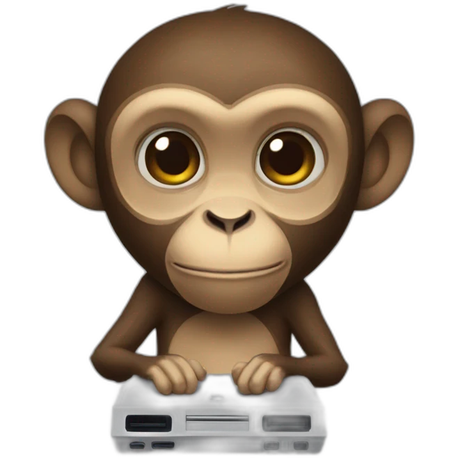 Monkey playing playstation emoji