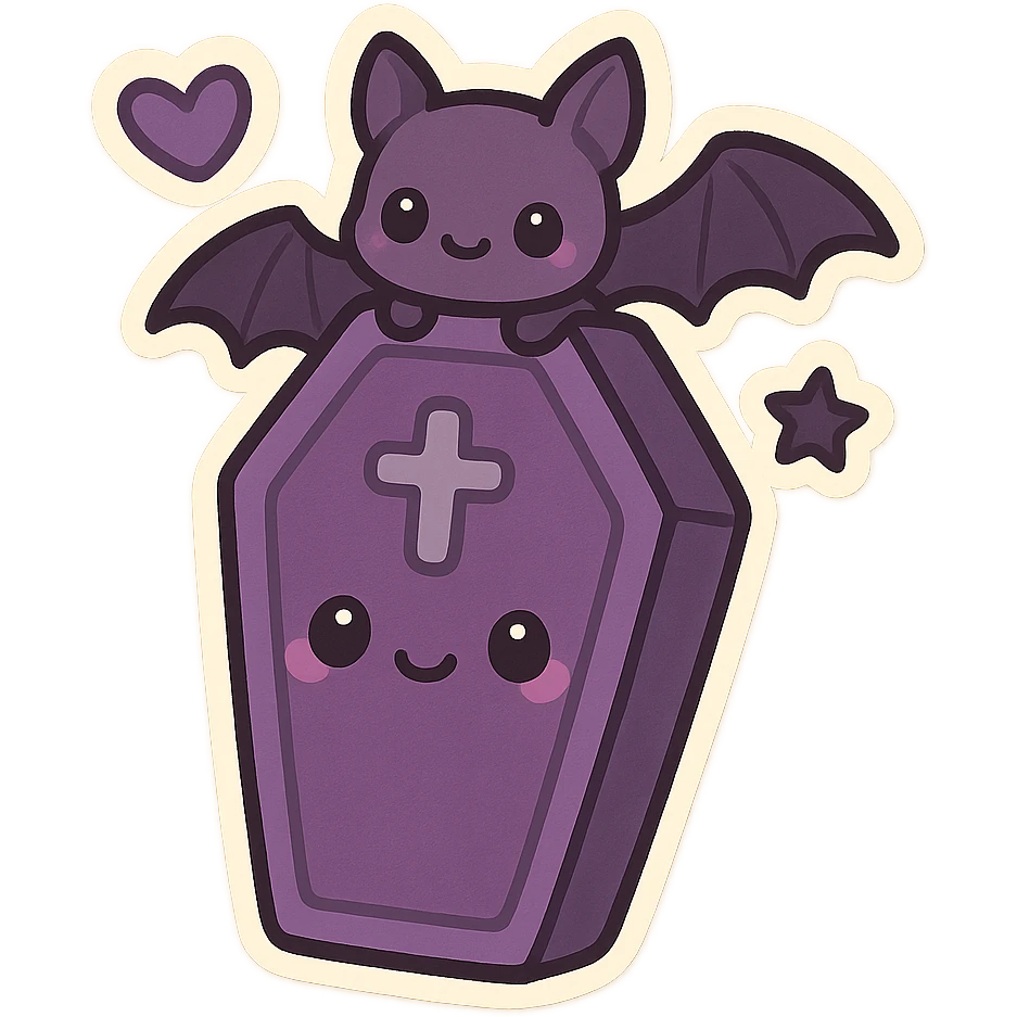Purple goth object emoji