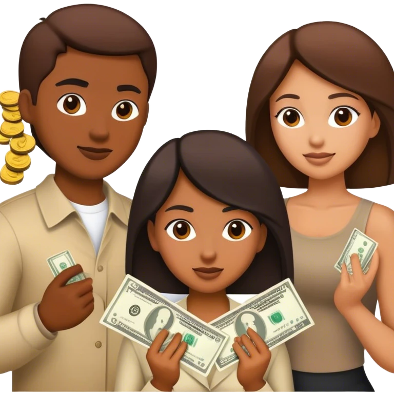 group splitting money emoji
