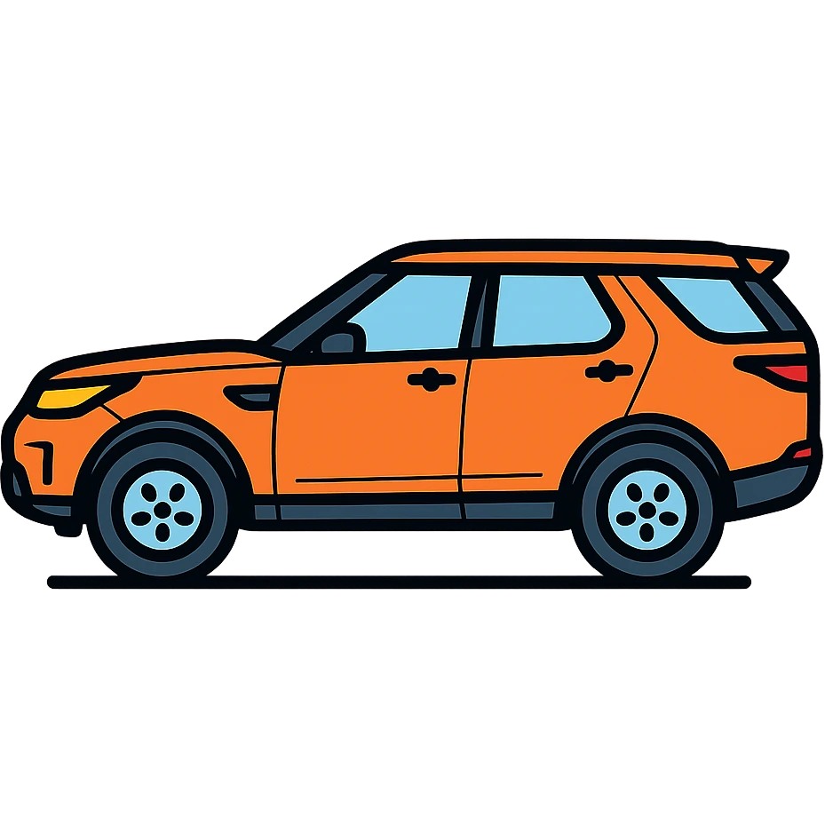 Land Rover Discovery 5 left-facing side view, clear silhouette icon style, no background emoji