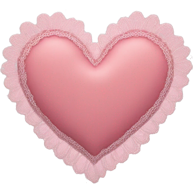 lace pink heart emoji