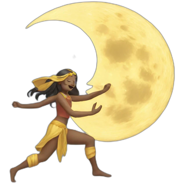Moon dance  emoji