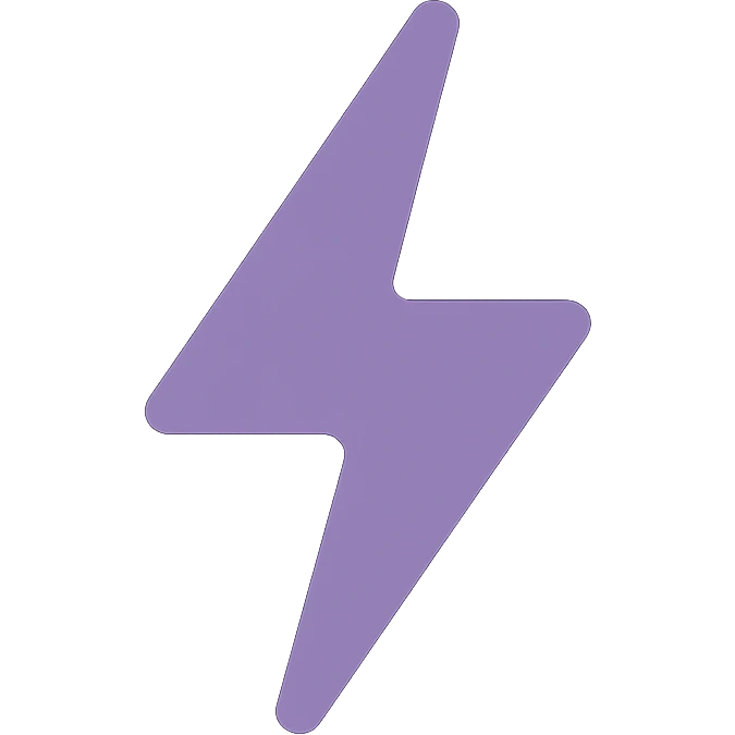 A dull purple Thunderbolt emoji