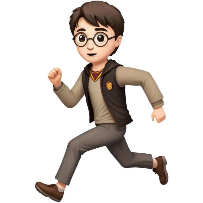 Harry Potter running without a wand emoji