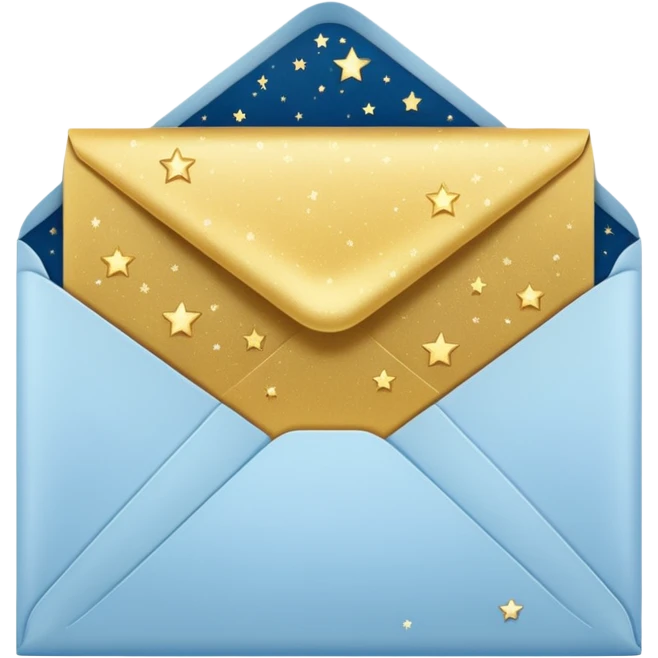 closed envelope with stars in the upper right corner emoji