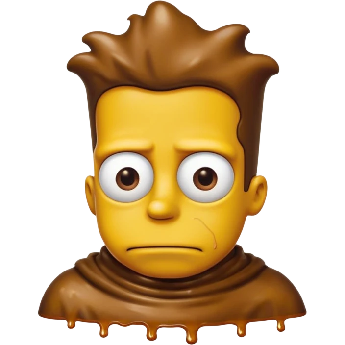 bart simpson covered in weird brown and yellow liquids and maybe some white too emoji
