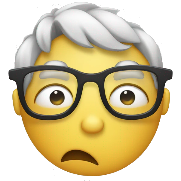 Smile face with glasses crying emoji