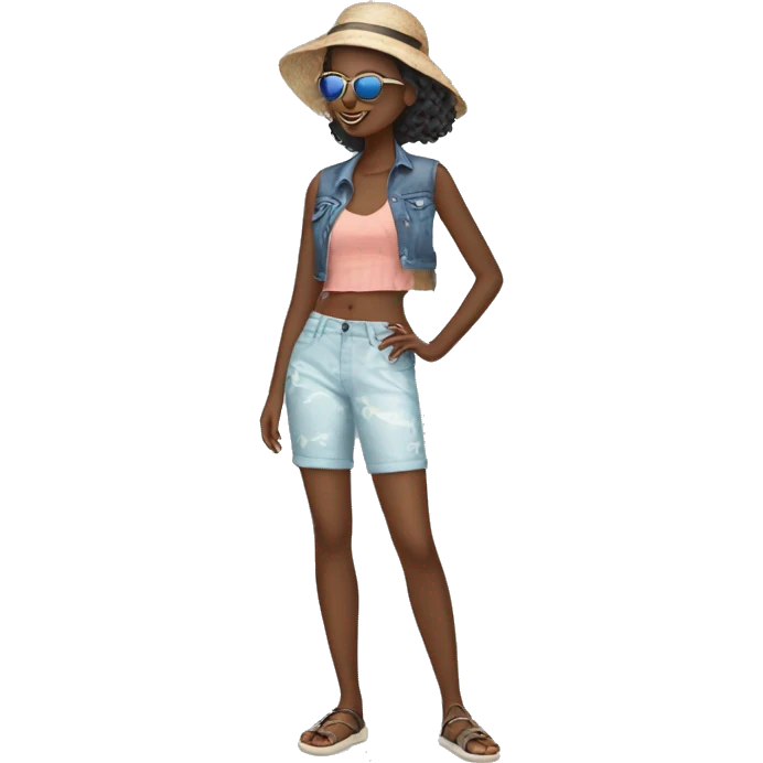 fashionista in the beach emoji
