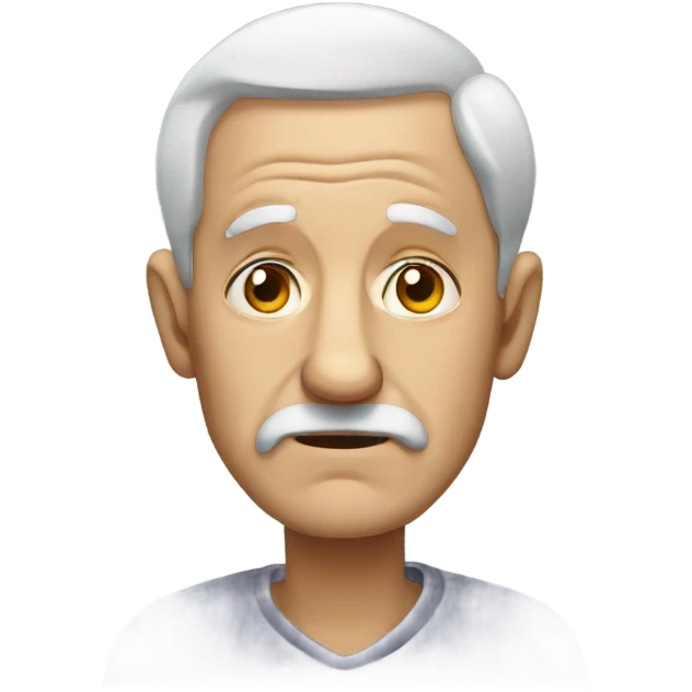 Old man with a lazy eye emoji