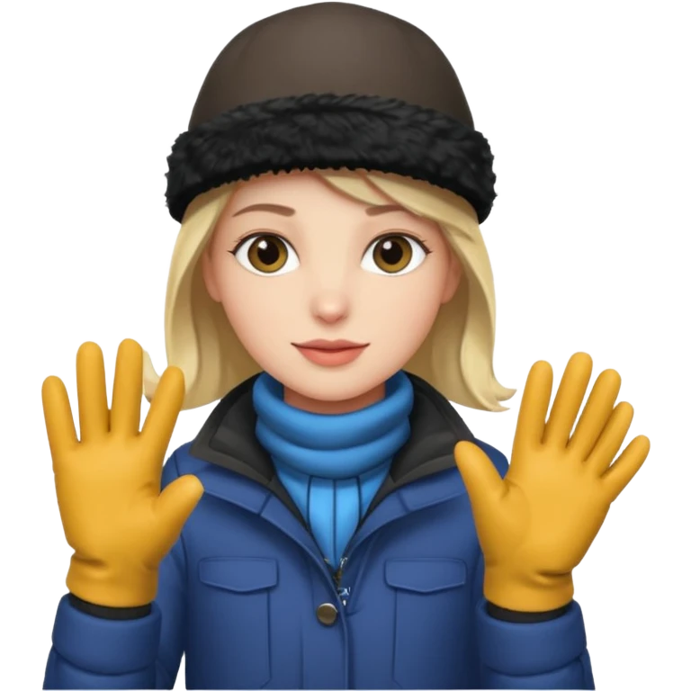 fotographer with winter clothes emoji