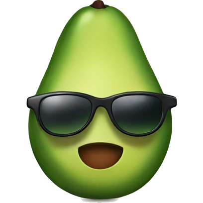 Avocado with sunglasses emoji