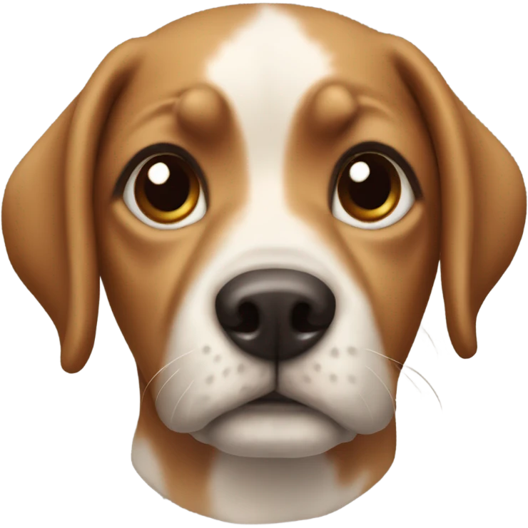realistic dog with brown eyes emoji