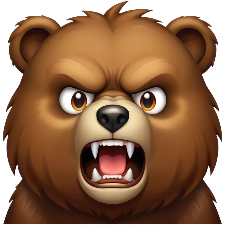 Angry bear emoji