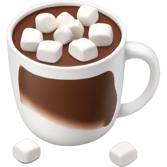Mug of hot chocolate with marshmallows  emoji