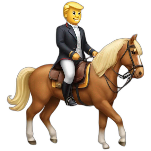 Donald Drump sur un cheval  emoji