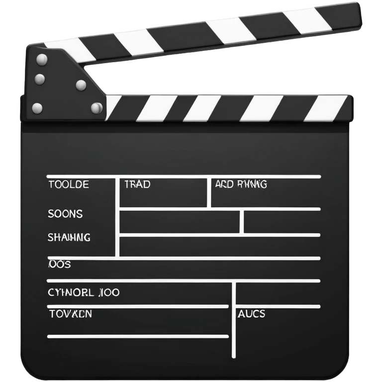 extreme minimalist clapperboard, outline only, no internal details, pure simplicity emoji