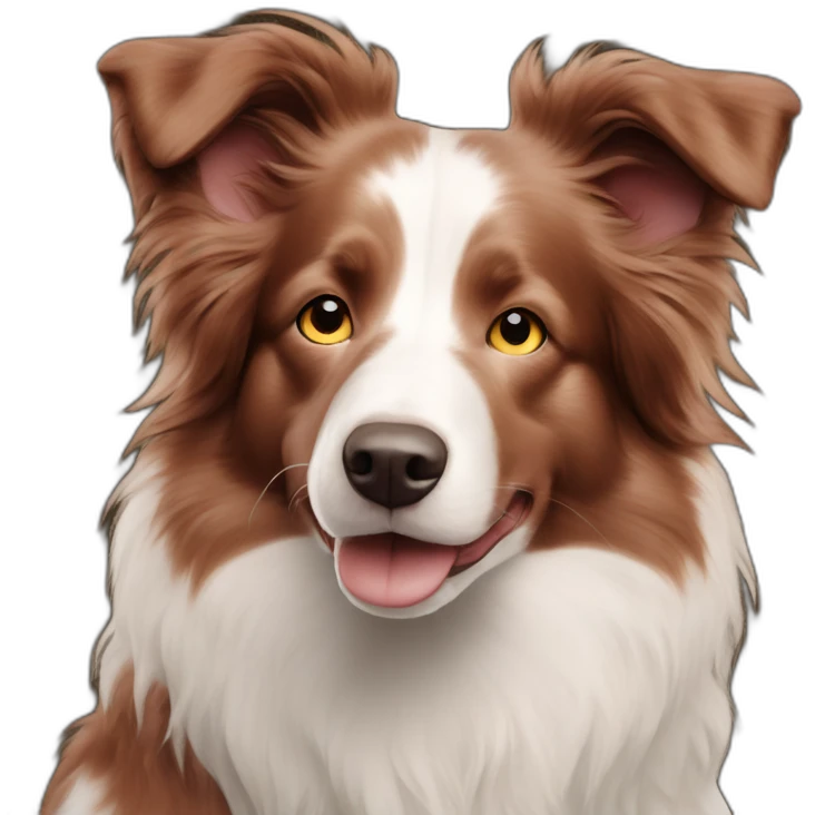 Red Merle border collie emoji