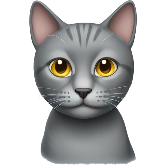 Grey cat emoji