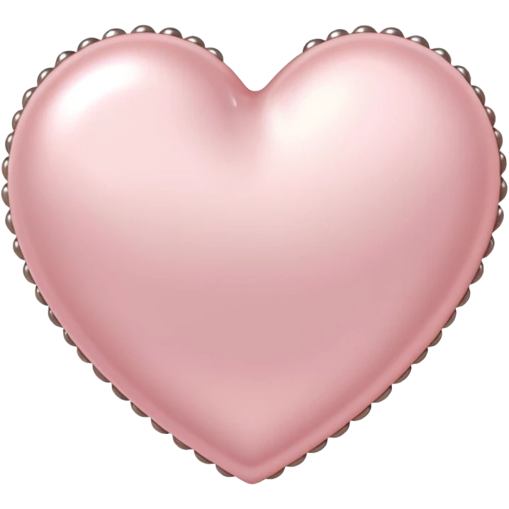 Pale pink heart with pale pink pearls around it  emoji