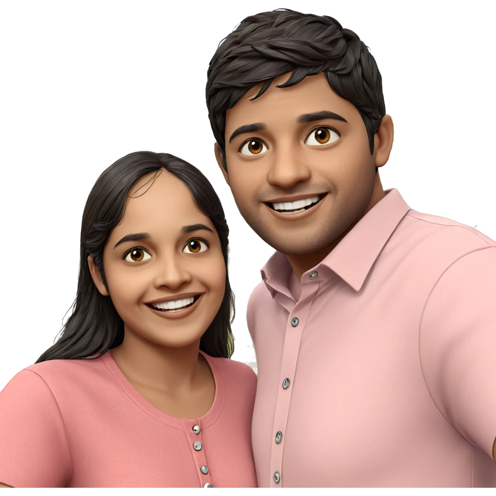 smiling couple outdoors together emoji