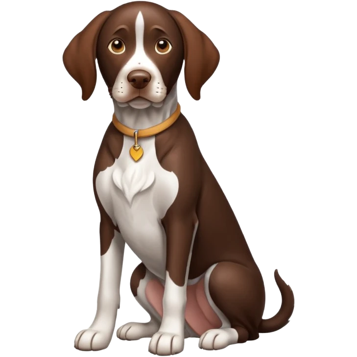 German pointer dog sitting emoji