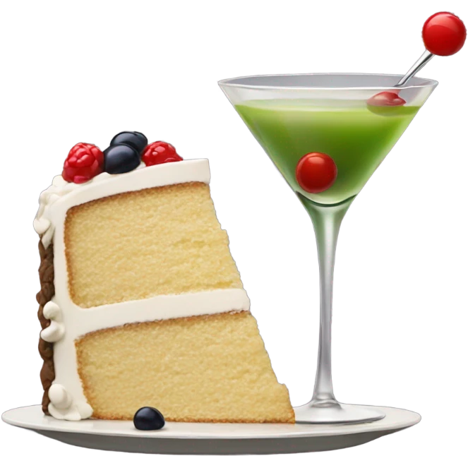Dirty martini cake emoji