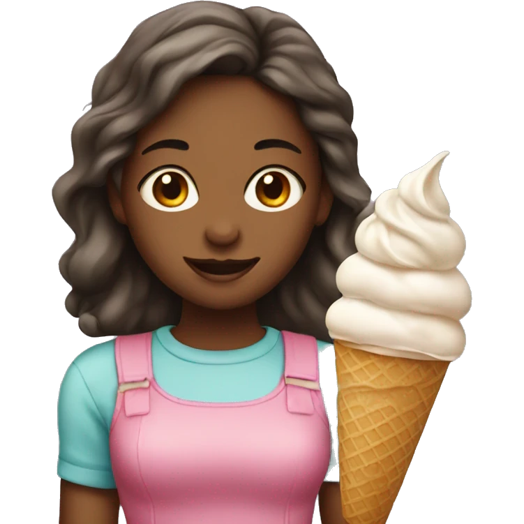 Girls having ice cream emoji