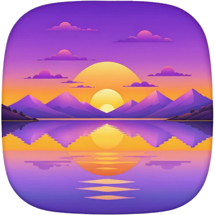 lakeside sunset horizon emoji