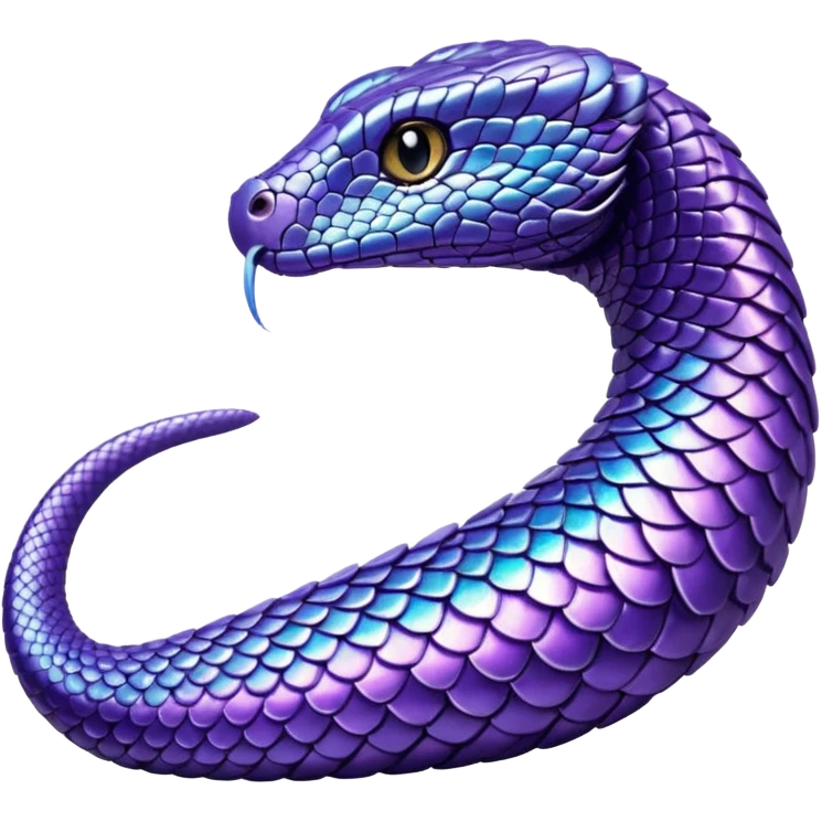 glitter purple and cian cobra emoji