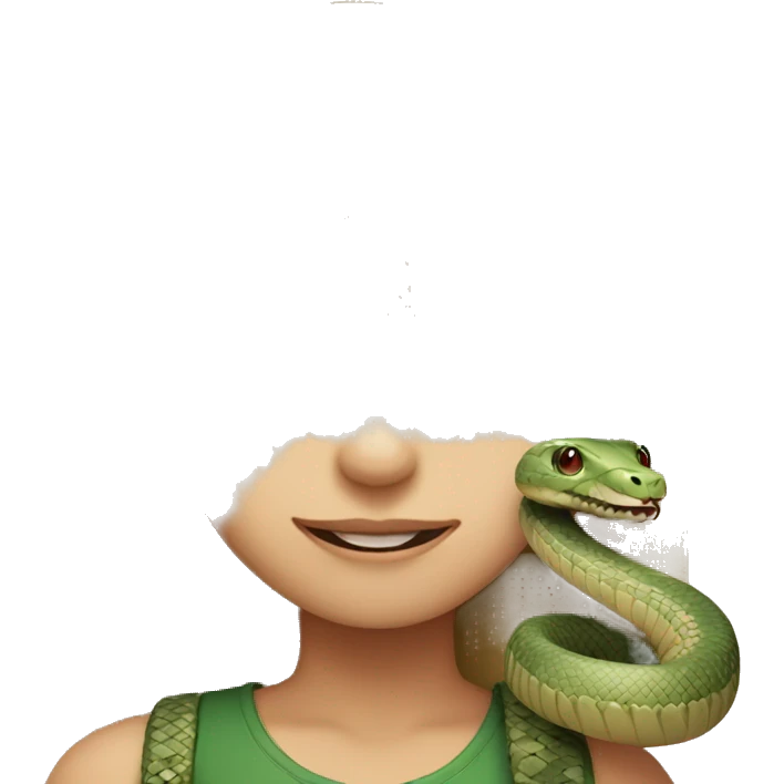 Girl with snake emoji