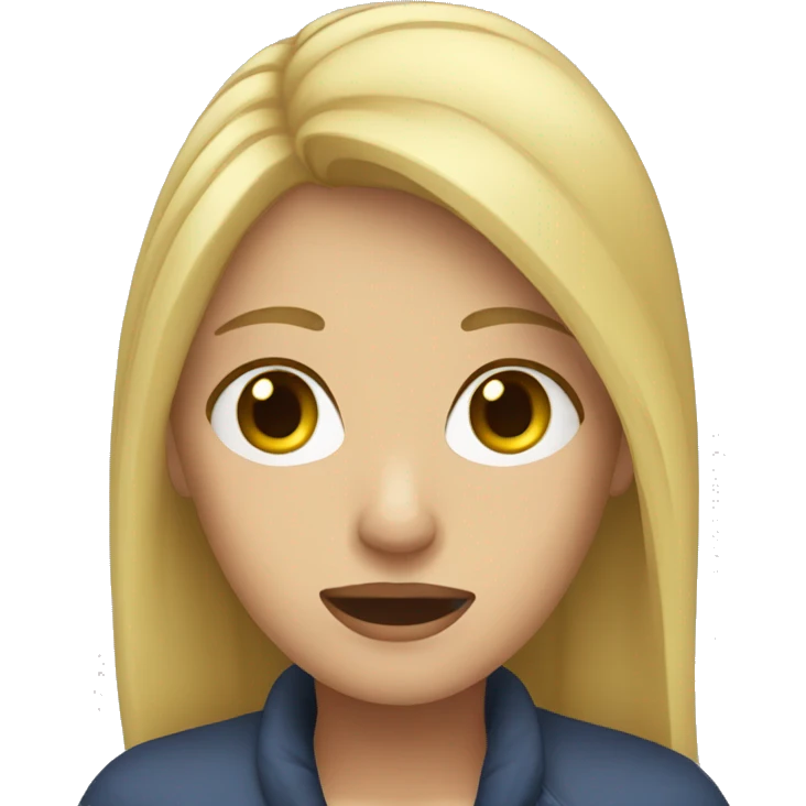 Une blonde qui pleure  emoji