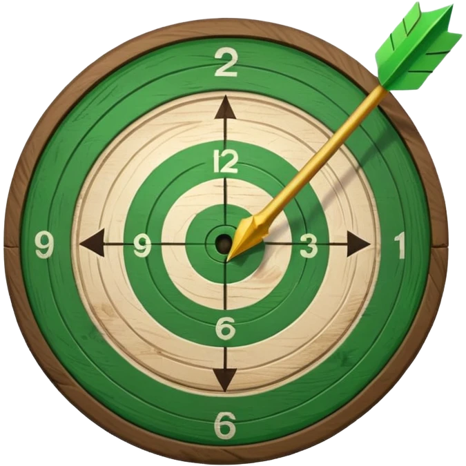 A target with an arrow in the center emoji