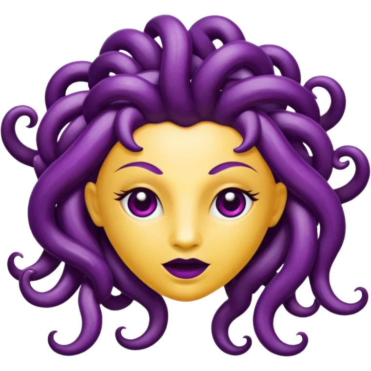Hazme una medusa con piel de uva morada emoji