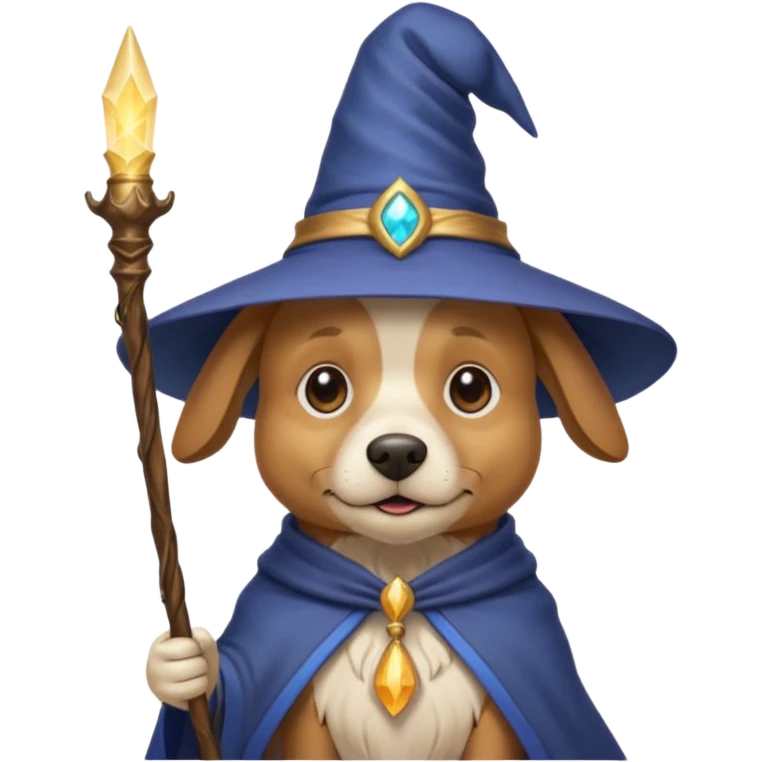 Dog wizard emoji
