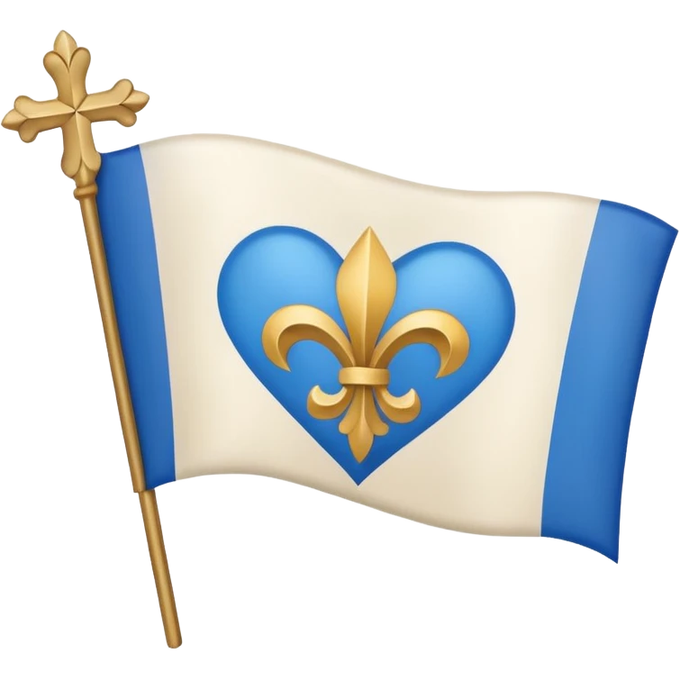 Le vraie drapeau de la Vendée en france emoji