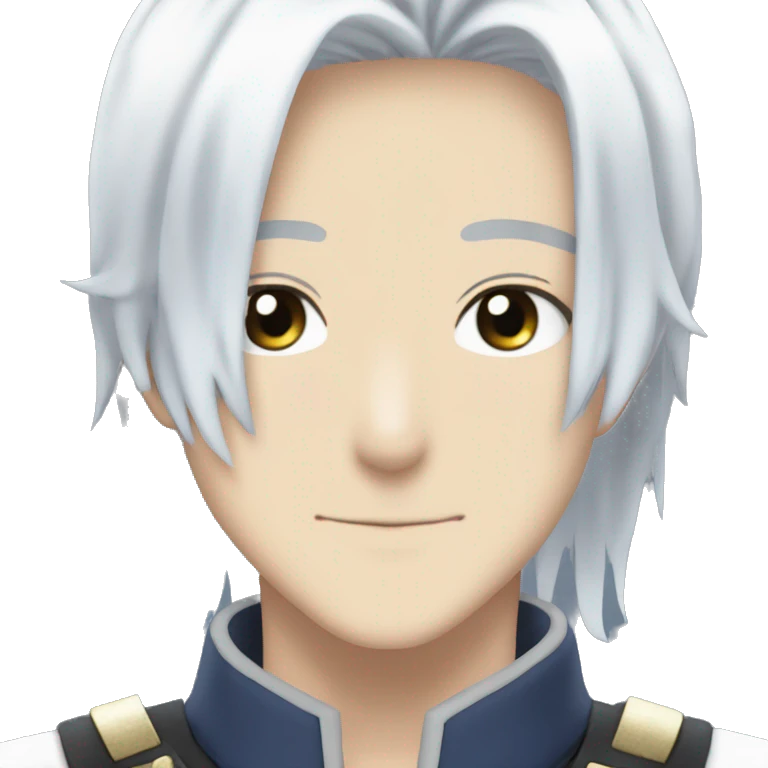 nagi seishiro from blue lock white hair,grey eyes emoji