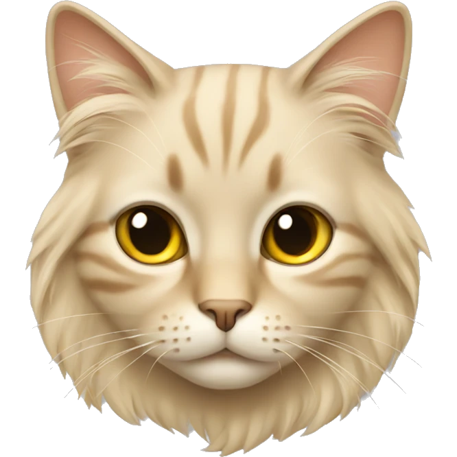 beige cat with long hair emoji