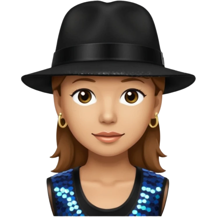Donnie Wahlberg from NKOTB with light brown hair, black sequin crop top and hat emoji
