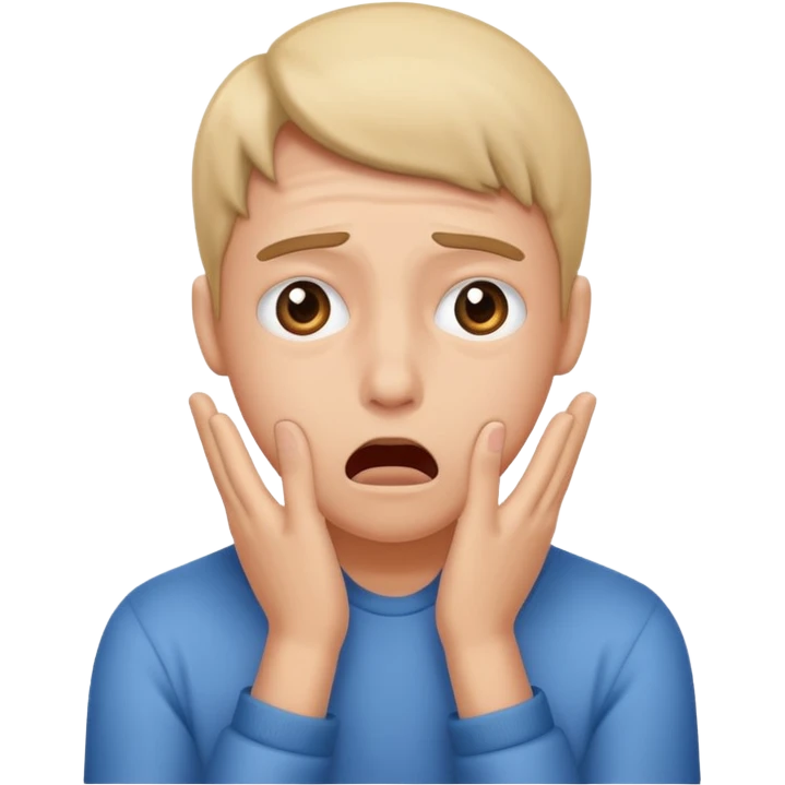 Embarrassed shock emoji