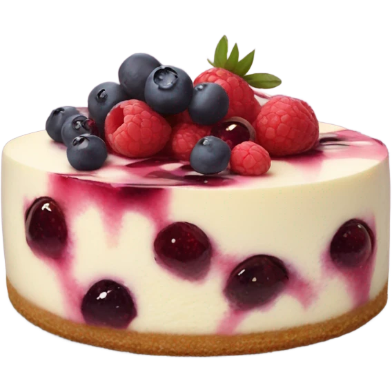 Realistic berry cheesecake  emoji