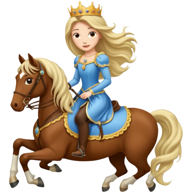 Princess on a hourse emoji