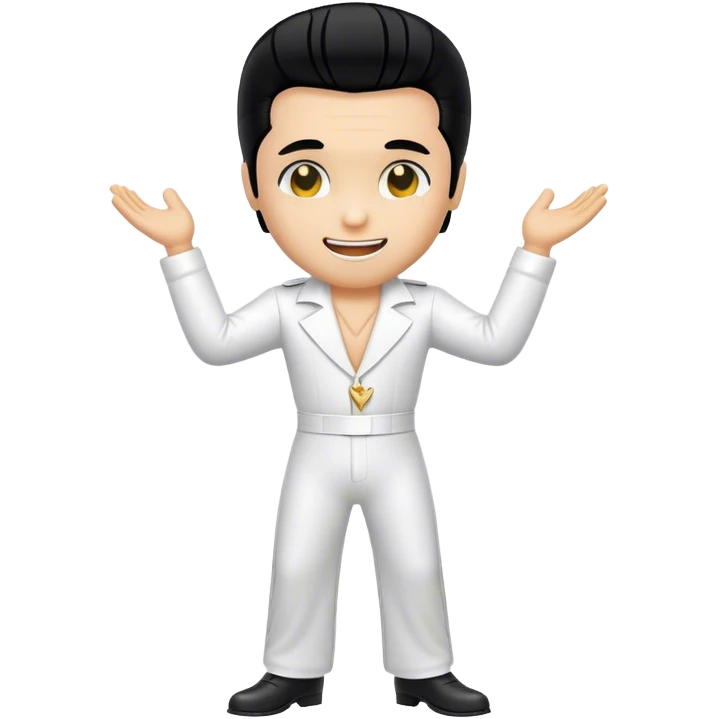 a smiley face that looks like Elvis emoji