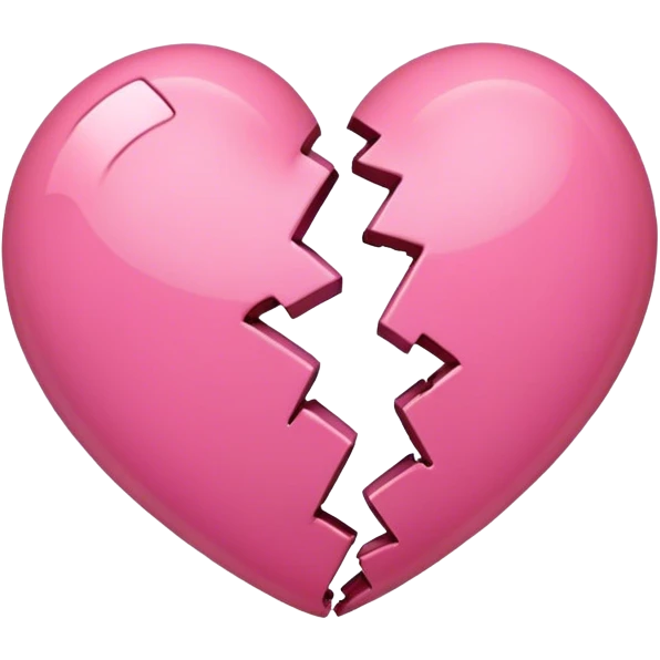 Pink Broken heart emoji