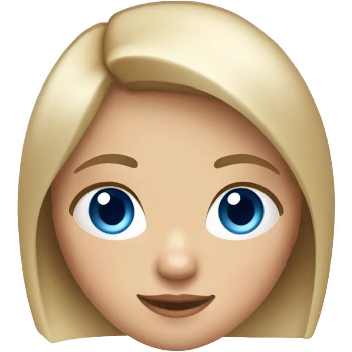 GIRL, BOB CUT, BLOND, Blue EYES, nordic emoji