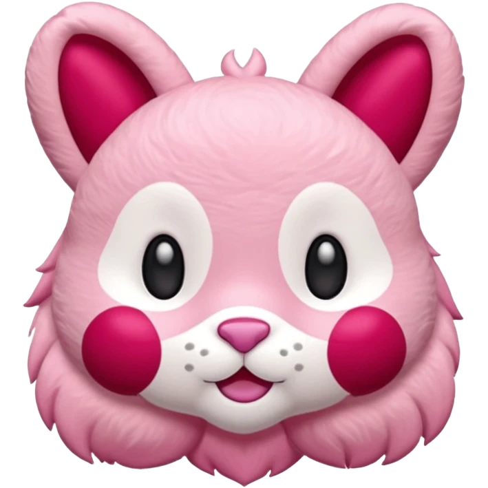 Labubu rose barette emoji