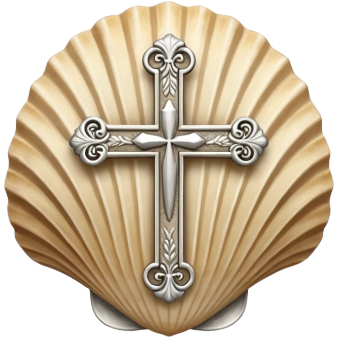 Camiño shell with Santiago cross emoji