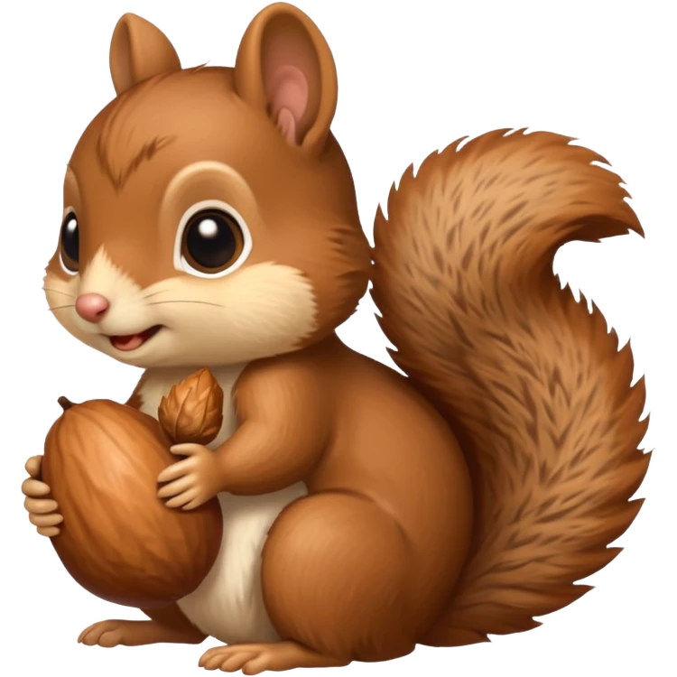 baby squirrel hold a acorn emoji
