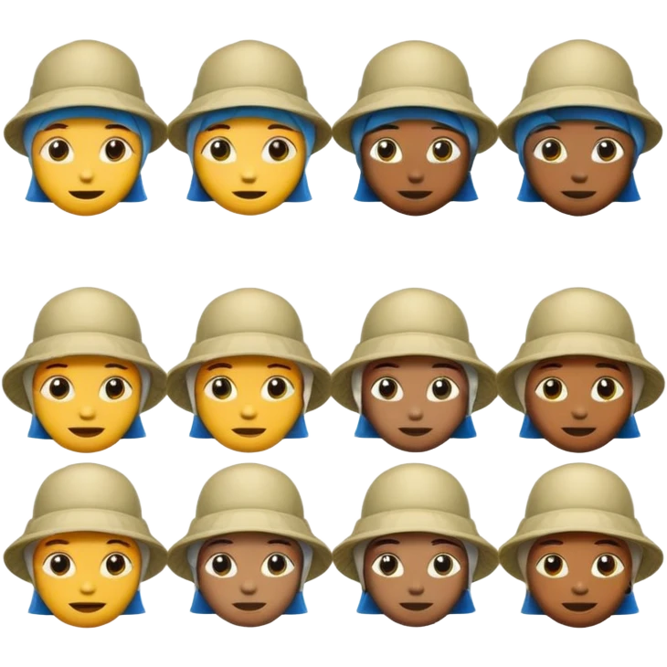 Emojis ovnis type discord avec un bob type jul avec différentes expressions emoji