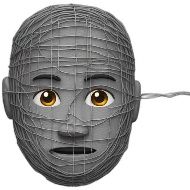 wire line face emoji
