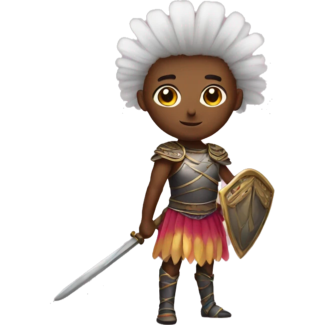 warrior with tutu emoji